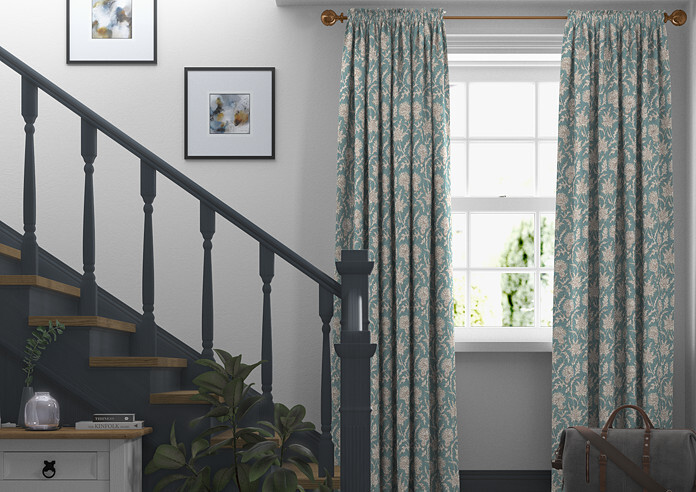 Carlina, Teal - Made to Measure Curtains - Image 3